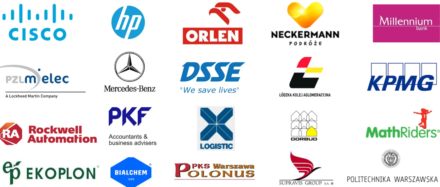 Logotypy firm — szkolenia z zarządzania i budowania zespołu