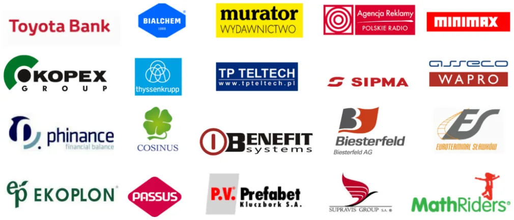 Logotypy firm — szkolenia ze sprzedaży